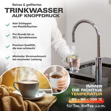 Untertisch-Tafelwasseranlage Diamond FLAME 100°C  - Photo preview 11