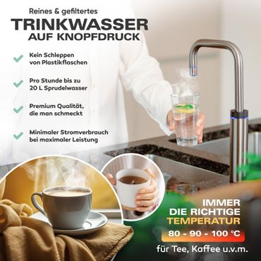Untertisch-Tafelwasseranlage Diamond FLAME 100°C  - Photo preview 12