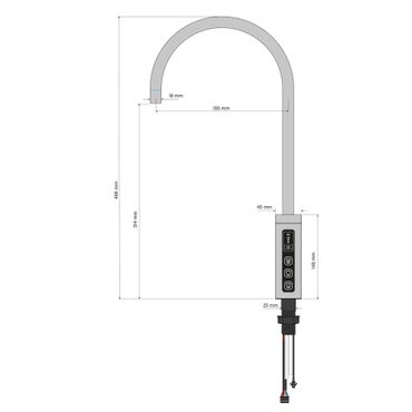 Untertisch-Tafelwasseranlage Diamond FLAME 100°C  - Photo preview 1
