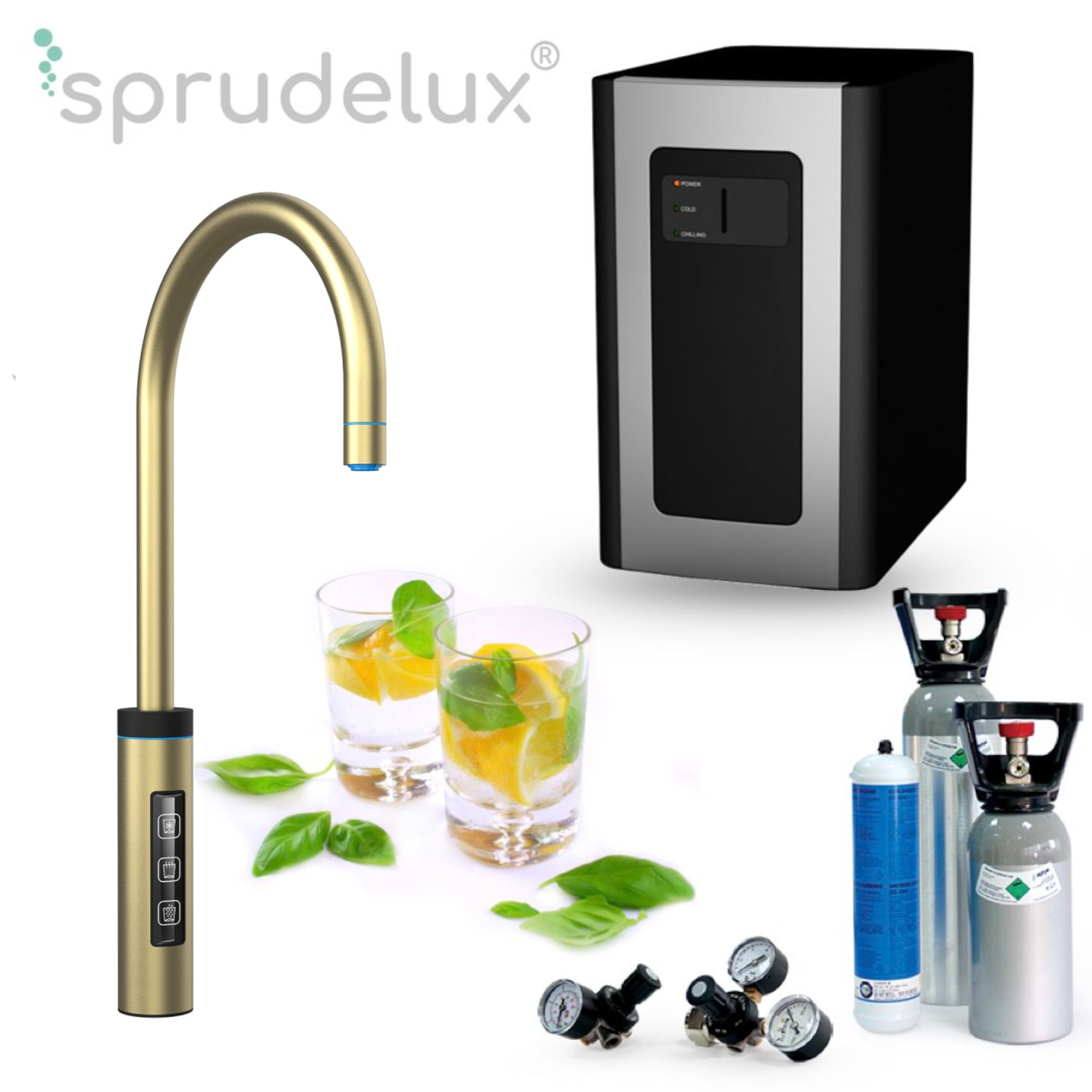 Untertisch-Tafelwasseranlage SPRUDELUX® BLUE DIAMOND inklusive 3-Wege-Touch Wasserhahn - Photo 3
