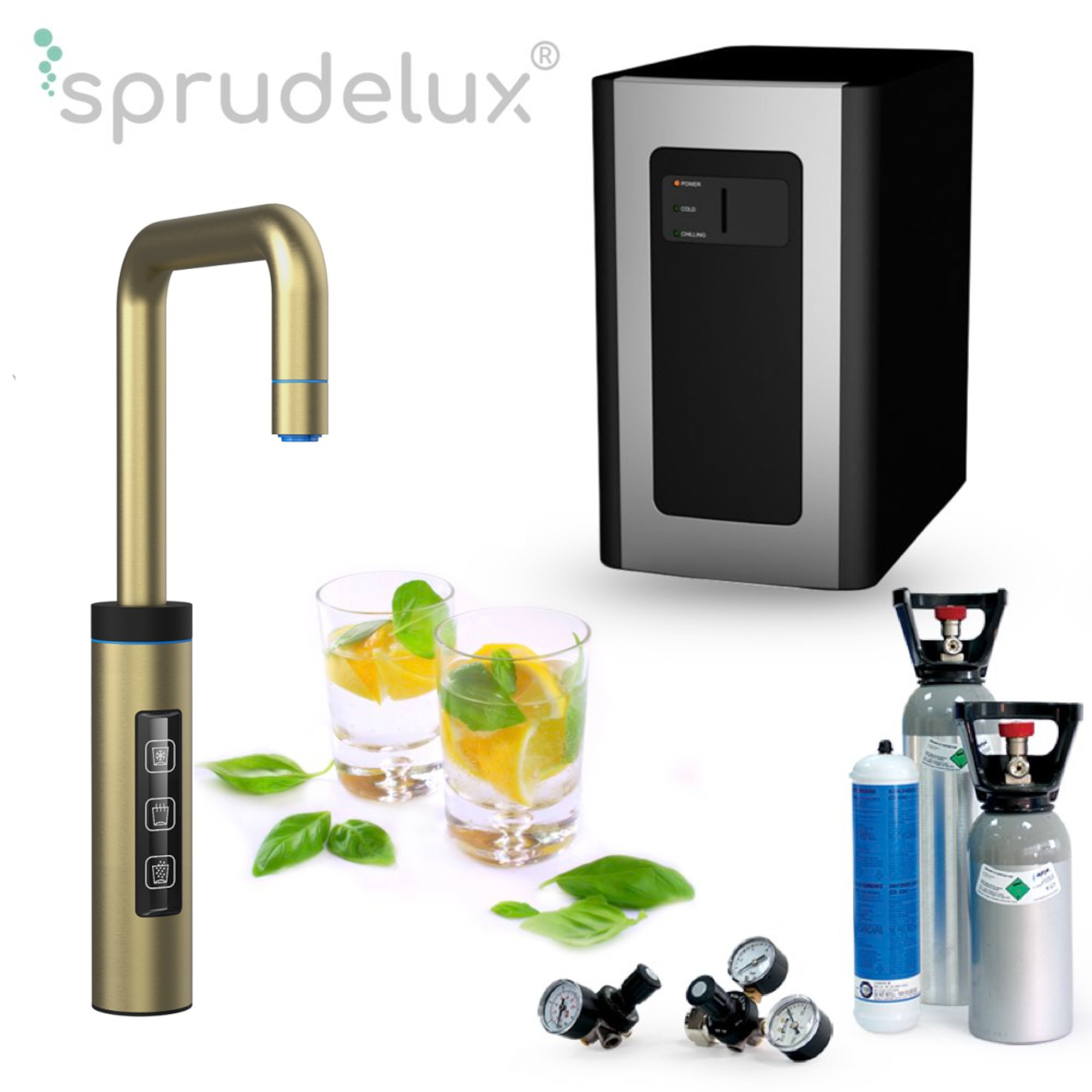 Untertisch-Tafelwasseranlage SPRUDELUX® BLUE DIAMOND inklusive 3-Wege-Touch Wasserhahn - Photo 3