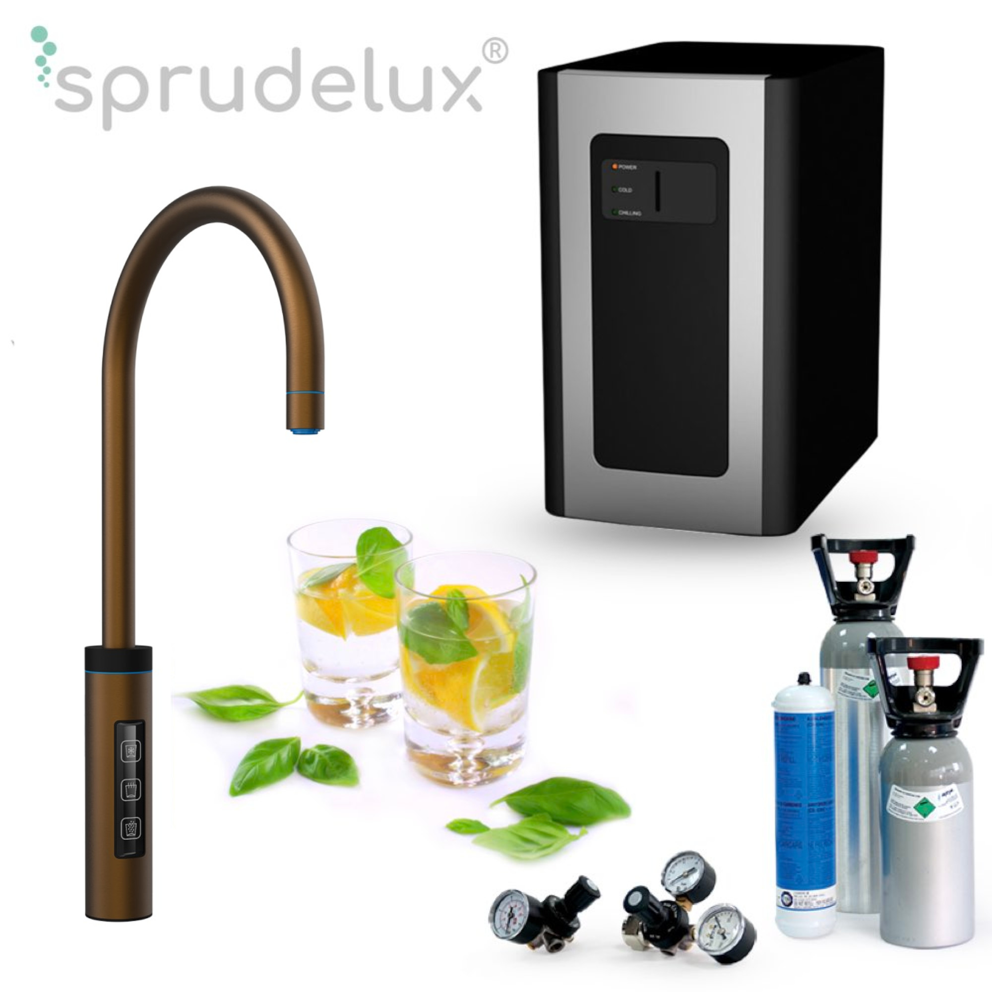Untertisch-Tafelwasseranlage SPRUDELUX® BLUE DIAMOND inklusive 3-Wege-Touch Wasserhahn - Photo 4