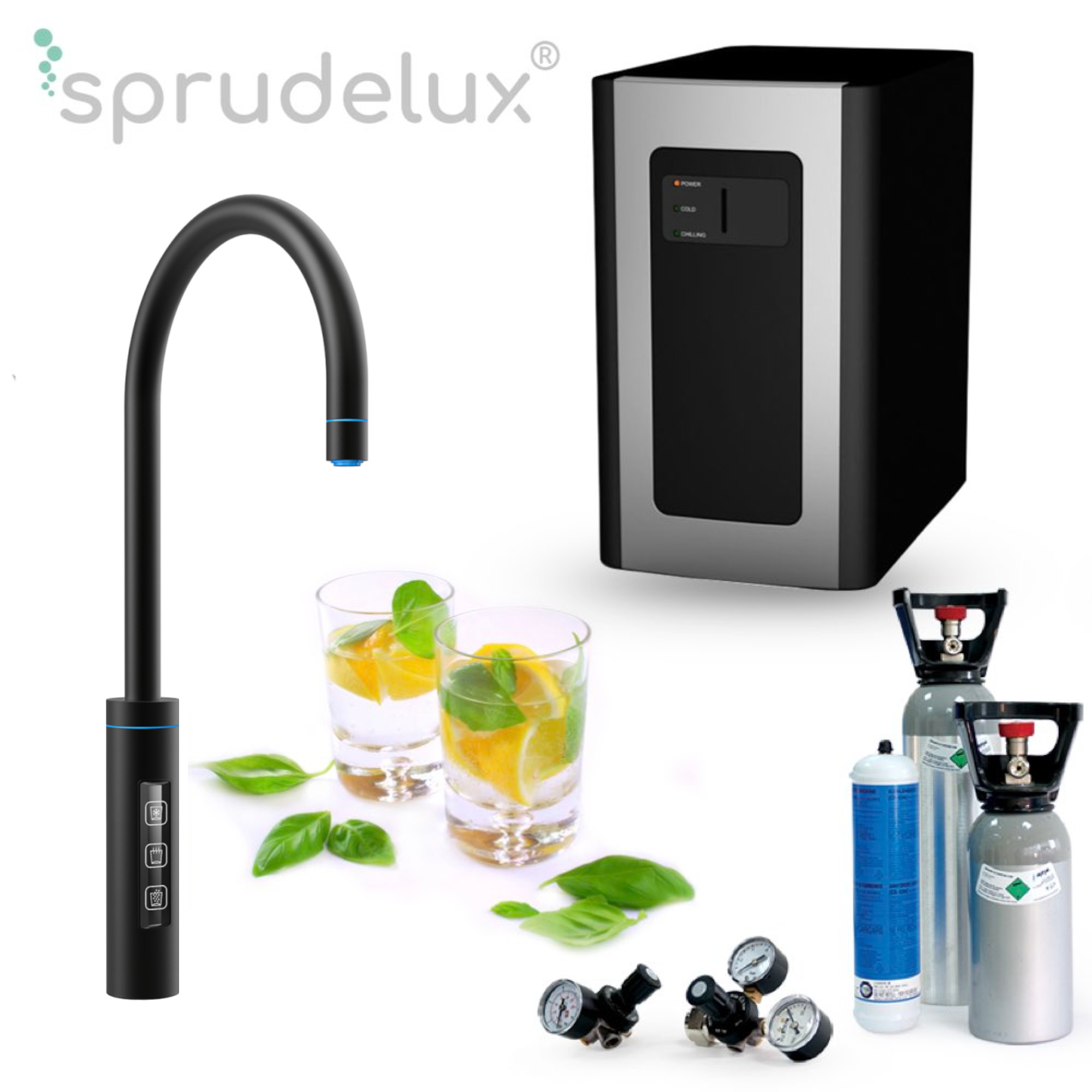 Untertisch-Tafelwasseranlage SPRUDELUX® BLUE DIAMOND inklusive 3-Wege-Touch Wasserhahn - Photo 3