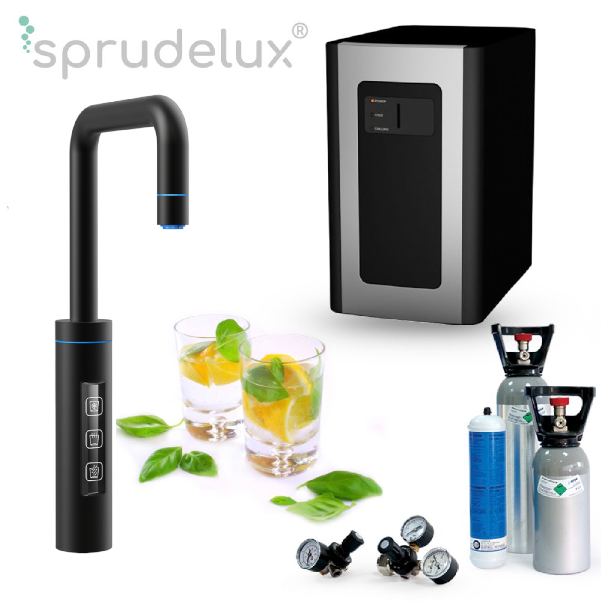 Untertisch-Tafelwasseranlage SPRUDELUX® BLUE DIAMOND inklusive 3-Wege-Touch Wasserhahn - Photo 3