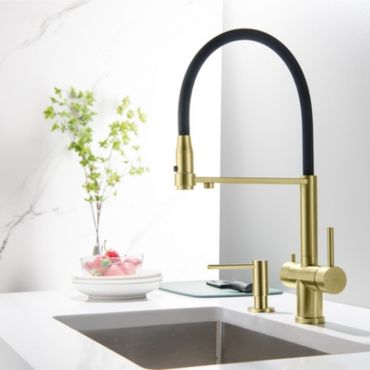 3-Wege-Armatur mit flexibler Brause TUSAR in Edelstahloptik oder FULL BLACK MATT - Photo preview 6