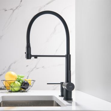 3-Wege-Armatur mit flexibler Brause TUSAR in Edelstahloptik oder FULL BLACK MATT - Photo preview 8
