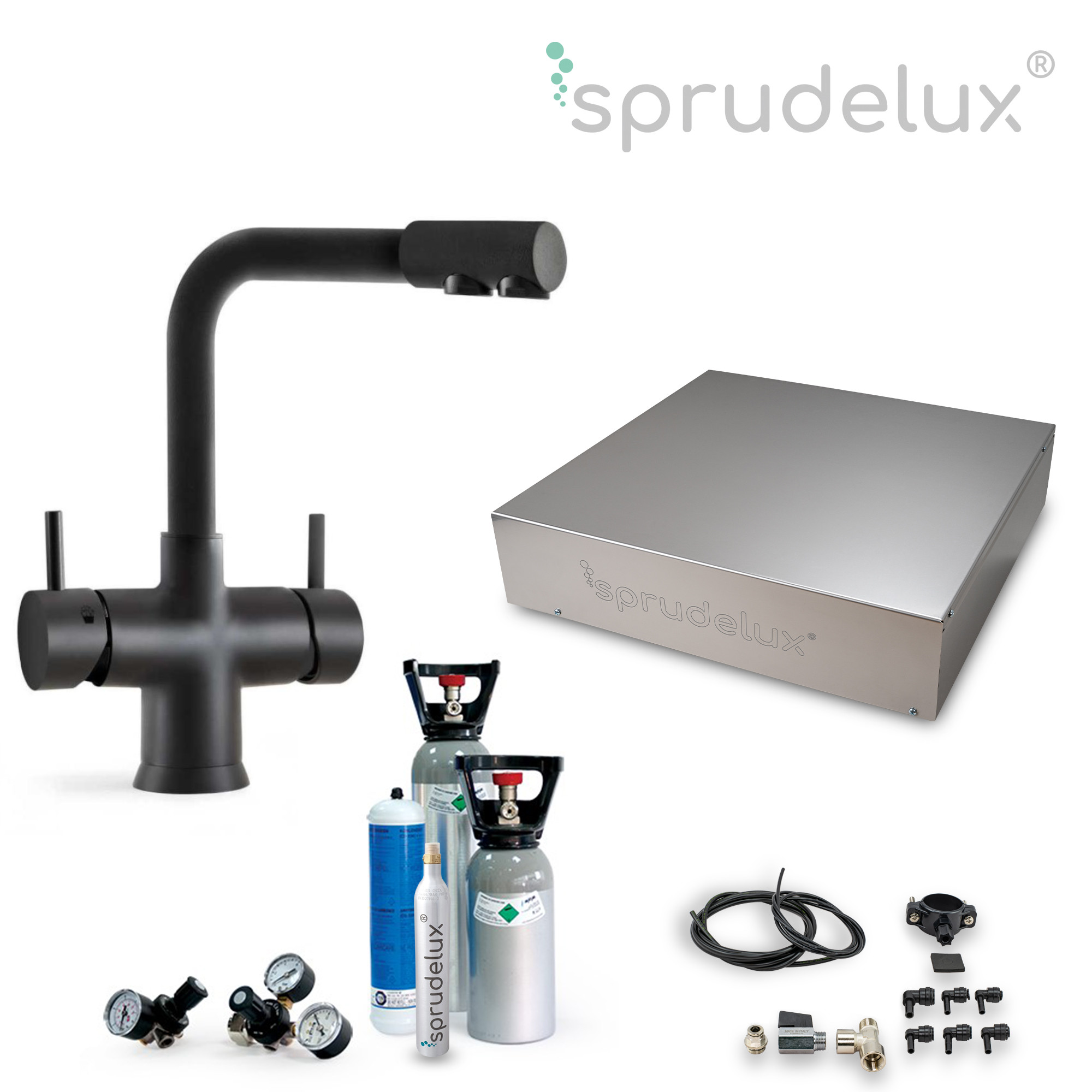 SPRUDELUX® Untertisch-Trinkwassersystem INOX ULTRA FLAT WiFi inkl. 5-Wege-Armatur NOBIUS L-Auslauf - Photo 10