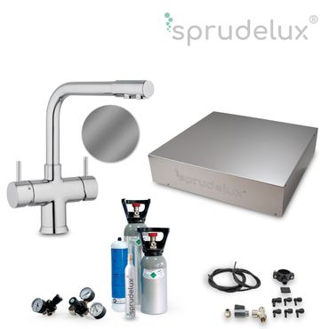 SPRUDELUX® Untertisch-Trinkwassersystem INOX ULTRA FLAT WiFi inkl. 5-Wege-Armatur NOBIUS L-Auslauf - Photo preview 11