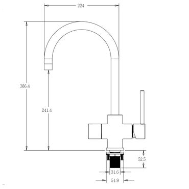 Untertisch-Tafelwasseranlage SPRUDELUX® BLUE DIAMOND inklusive 5-Wege-Armatur - Photo preview 3