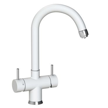 5-Wege-Wasserhahn NOBIUS Weiß C-Auslauf
