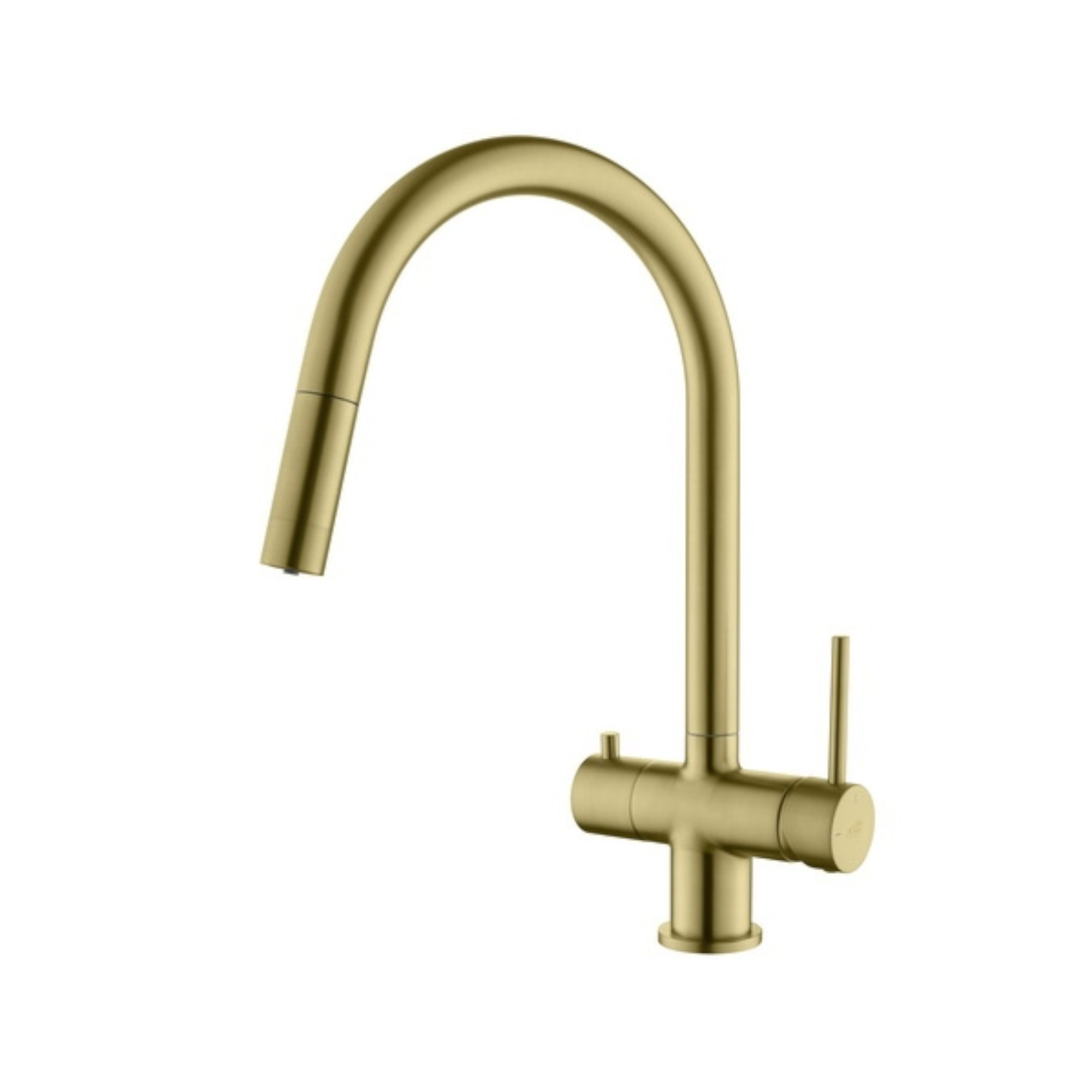 CYRUS Drei-Wege-Wasserhahn mit ausziehbarer Brause, Chrom, Gold, Antik Messing, Edelstahl Optik, Schwarz Matt - Photo 0