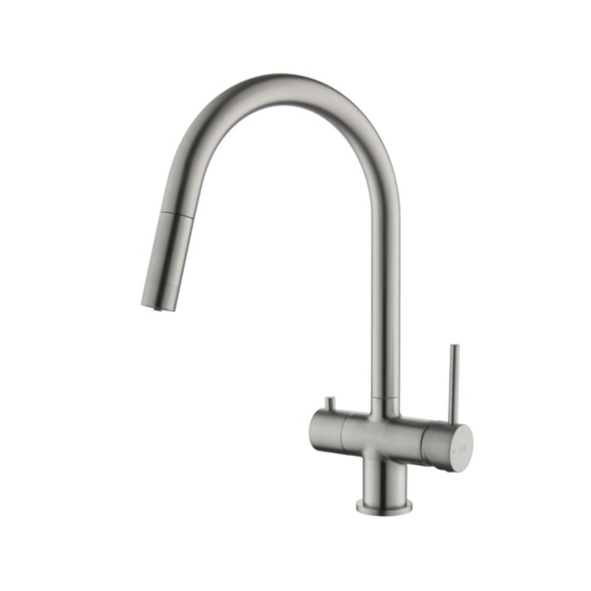 CYRUS Drei-Wege-Wasserhahn mit ausziehbarer Brause, Chrom, Gold, Antik Messing, Edelstahl Optik, Schwarz Matt - Photo 0