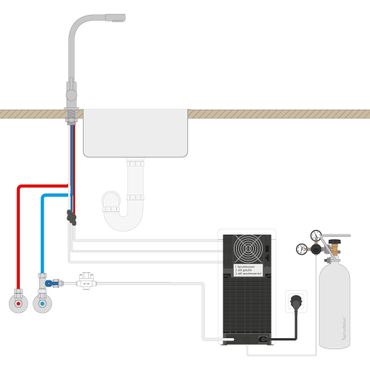 Untertisch-Trinkwassersystem SPRUDELUX® POWER SODA Umkehrosomse Grundgerät - Photo preview 4