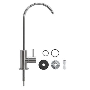 Ein-Weg-Osmose-Wasserhahn SOFIA, Edelstahl massiv, Edelstahl gebürstet, Schwarz Matt, Bronze fein gebürstet - Photo preview 2