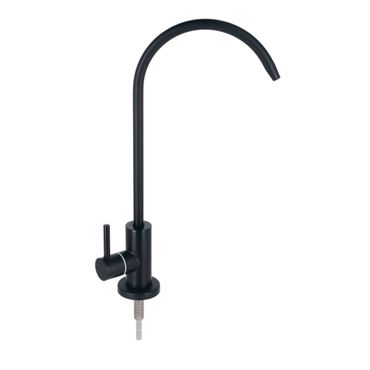 Ein-Weg-Osmose-Wasserhahn SOFIA, Edelstahl massiv, Edelstahl gebürstet, Schwarz Matt, Bronze fein gebürstet - Photo preview 1