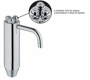 Mechanische 3-Wege-Sodaarmatur Zapfhahn TRIX RD NKS Edelstahl Look - Wasserhahn für Wassersprudelanlage - Photo preview 1