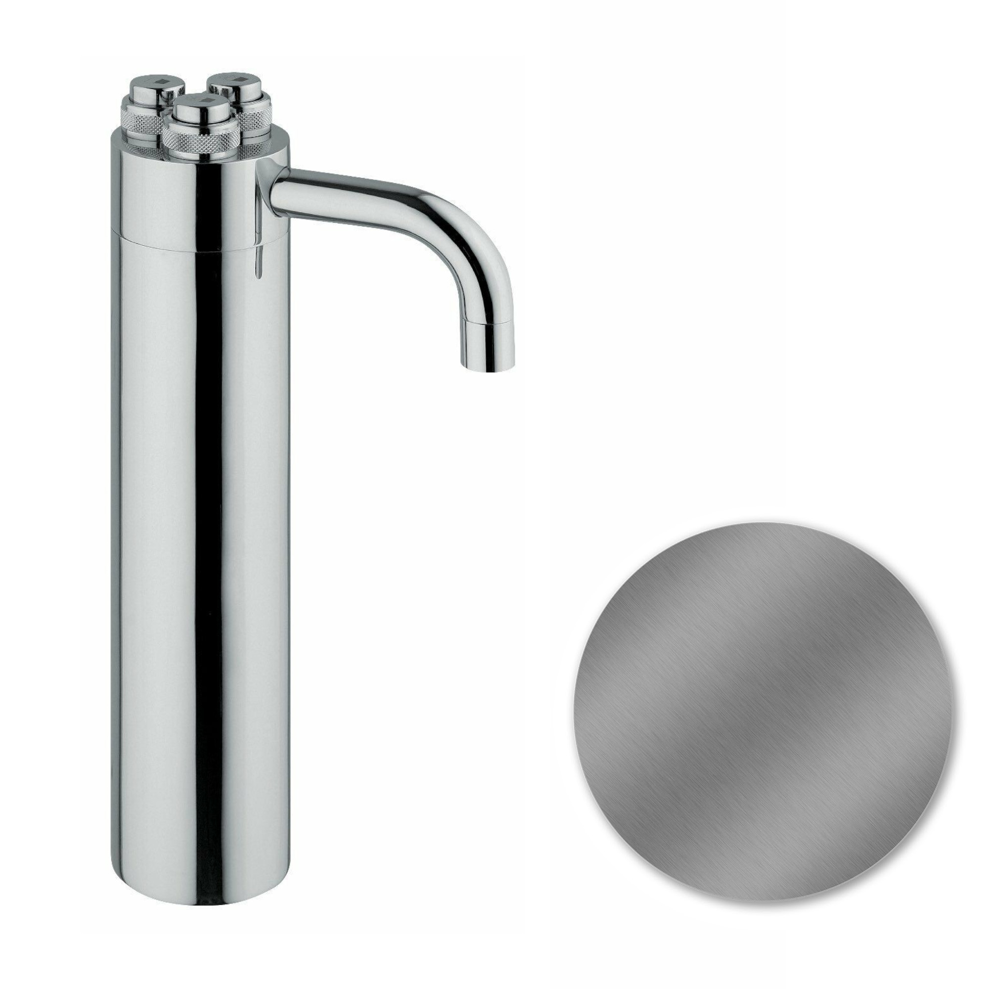 Mechanische 3-Wege-Sodaarmatur Zapfhahn TRIX NKS Edelstahl Look - Wasserhahn für Wassersprudelanlage - Photo 1