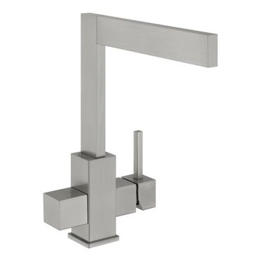 Designer 3-Wege-Wasserhahn IXUS, Chrom (Mischer mit Hebel)