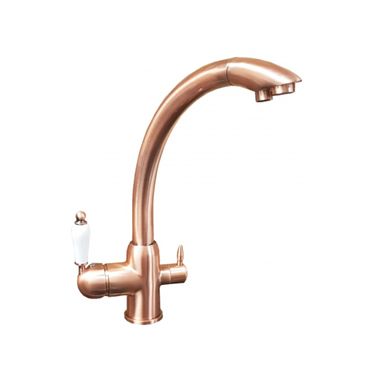 Drei-Wege-Wasserhahn DELPHIN Kupfer Optik VINTAGE - Photo preview 3