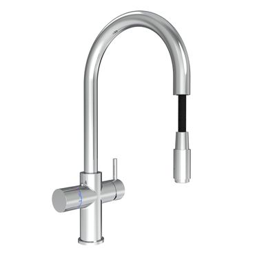 SPRUDELUX® 5-Wege-Armatur C-Auslauf mit ausziehbarer Brause; Chrom für SPRUDELUX FLAME - Photo preview 1