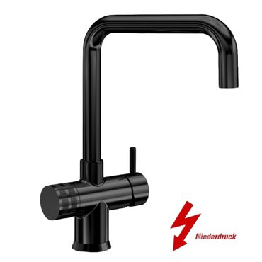 Designer Drei-Wege-Wasserhahn GM U-Auslauf FULL BLACK (NIEDERDRUCK) - Photo preview 2