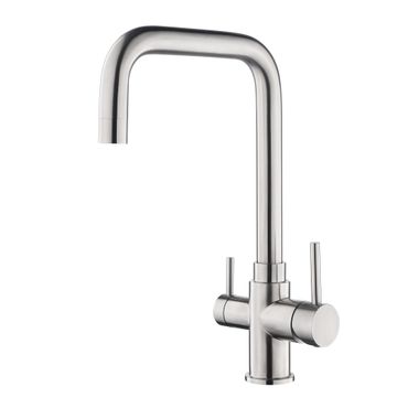 URBAN INOX 4-Wege-Wasserhahn aus Edelstahl | 360° drehbare Küchenarmatur aus massivem 304 Edelstahl B-WARE - Photo preview 0