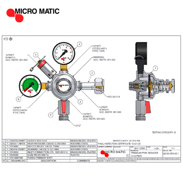 Micro Matic CO2 Druckminderer 7 bar 1-leitig - Modell 1405 Premium - Photo preview 1