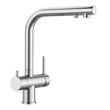 3-Wege-Armatur BLANCO, Edelstahl Optik UltraResist, mit/ohne ausziehbarer Handbrause, Made in Germany  - Photo preview 0