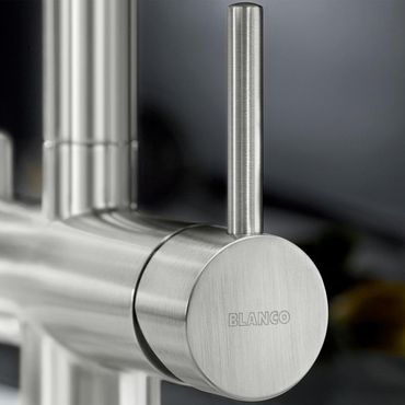 3-Wege-Armatur BLANCO, Edelstahl Optik UltraResist, mit/ohne ausziehbarer Handbrause, Made in Germany  - Photo preview 4