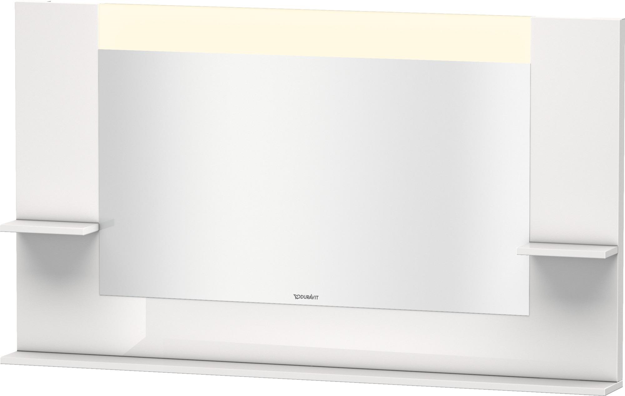 Duravit Spiegel VERO 142 x 1400 x 800 mm, Beleuchtung schwarz hochglanz