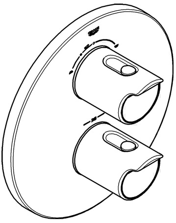 Fertigmontageset 19355001 GROHE Grohtherm 2000 Thermostat mit integrierter 2-Wege-Umstellung f/ür Wanne oder Dusche mit mehr als einer Brause