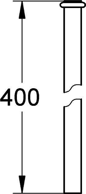 Grohe Urinalspülrohr gerade 400 mm Chrom