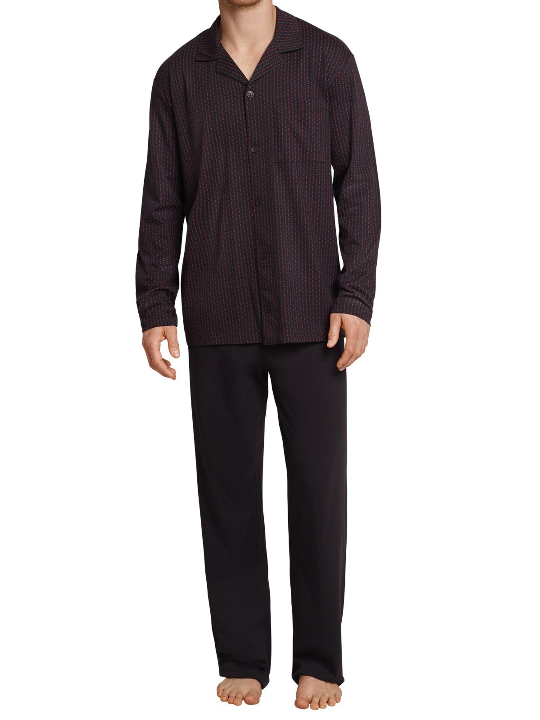 Schiesser Herren Anzug lang m. Bündchen Zweiteiliger Schlafanzug, Rot (Bordeaux 502), XX-Large Schiesser Herren Anzug lang m. Bündchen Zweiteiliger Schlafanzug, Rot (Bordeaux 502), XX-Large