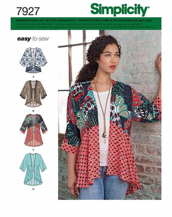 Schnittmuster Simplicity 7801 Jacke Mantel Gr 30-48