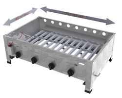 Gasbräter 4-flammig nur Gehäuse