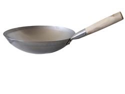 China Stahl WOK 38 cm - 15 Inch mit Holzgriff - Bild 1
