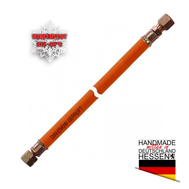 Gasschlauch MD-Schlauch winterfest G 1/4"LH-ÜM x SRV 8mm (Schneidring)
