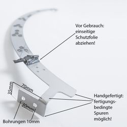 ChattenGlut Designer Edelstahl Wandhalter (Lieferung ohne Stern!) - Bild 6