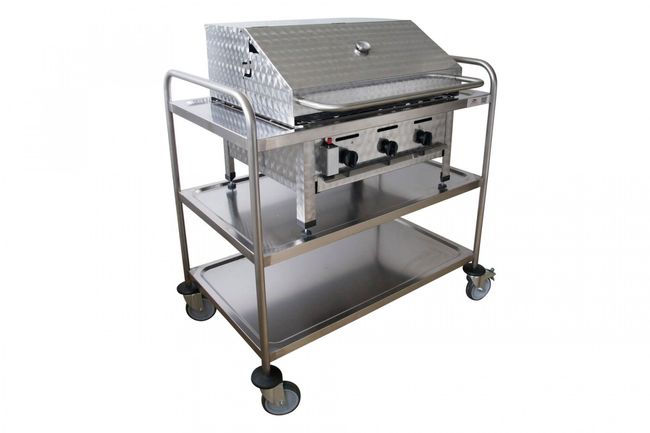 Mobile Gastrobräter Arbeitsstation 3-flammig