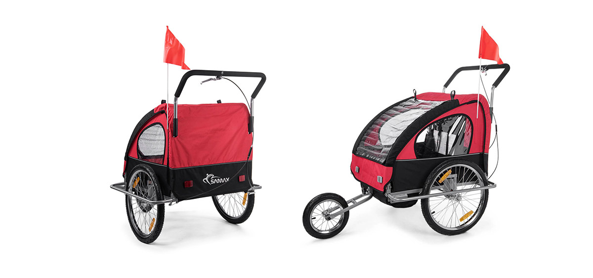 fahrradanhaenger-2in1-jogger-rot-schwarz