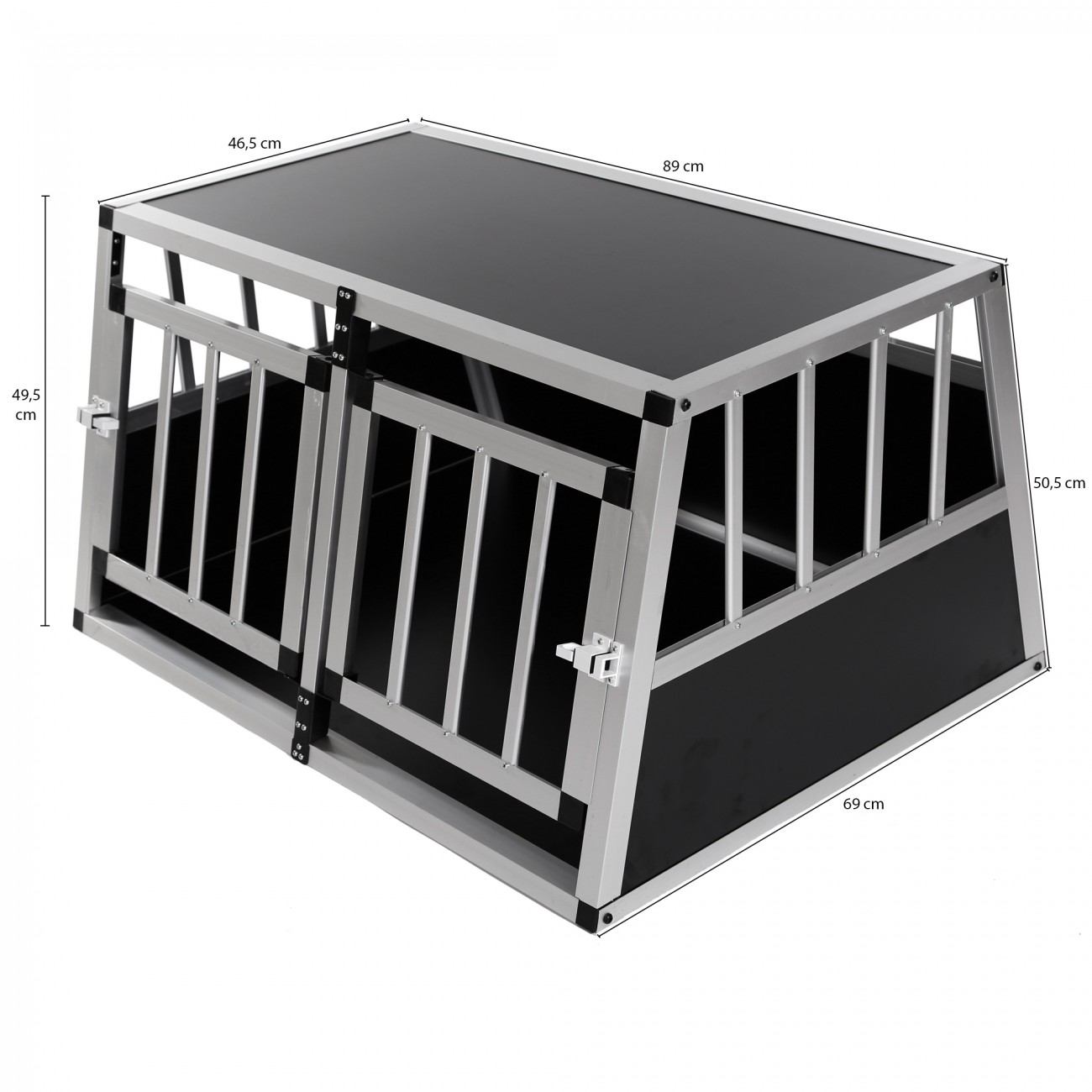 zoomundo Aluminium Transport Dog Pet Cage Car Travel Box Crate Portable