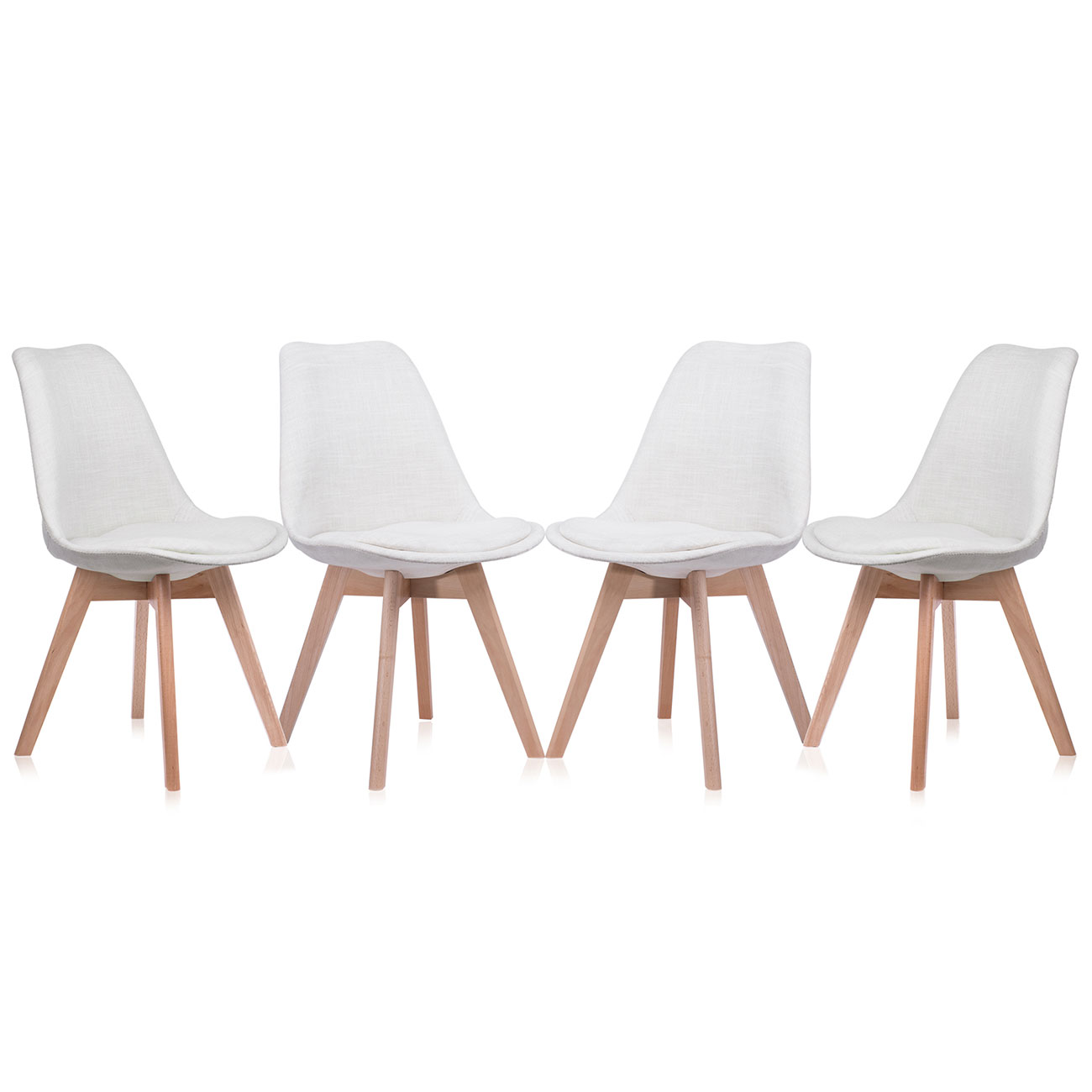 Makika Design Retro Dining Chair Set Of 4 Zura Cream Ma Trading Makika Design Retro Dining Chair Set Of 4 Zura Cream