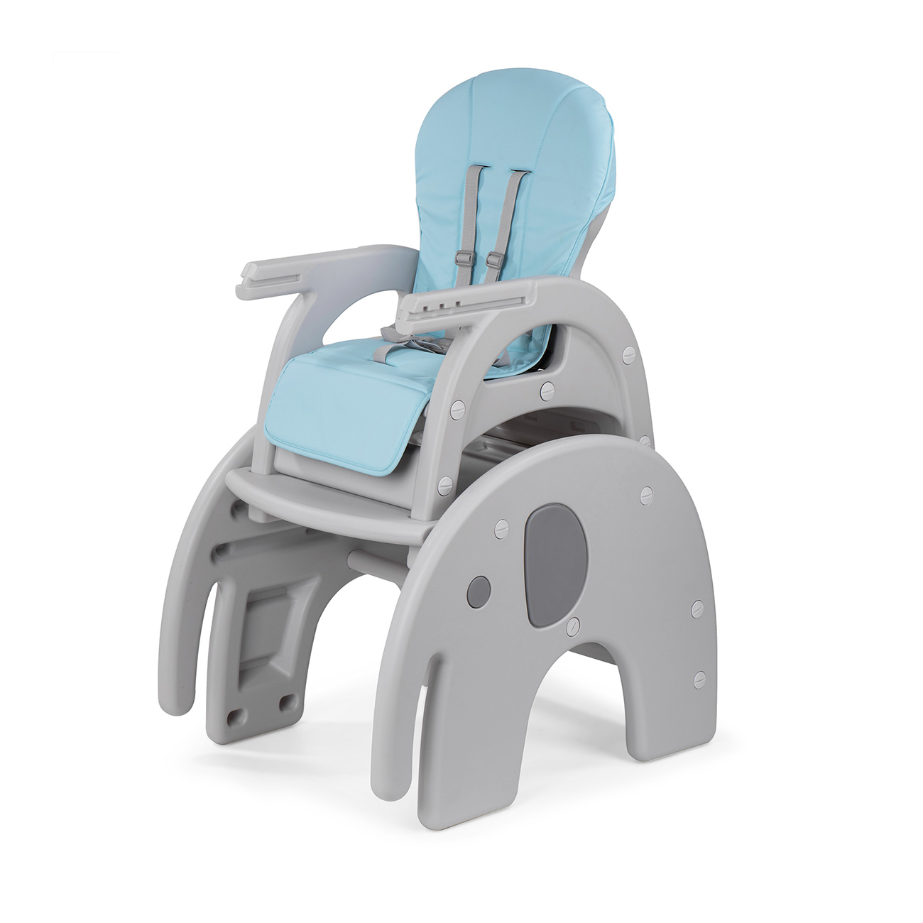 High Chair Baby Recline Highchair Adjustable Height Feeding Table 2in1