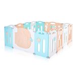 Baby Vivo Playpen Plastic Foldable Kory In Orange White And Turquoise B Stock Ma Trading Eu Cheap Prices For Baby Child Office Diy Garden Sports More