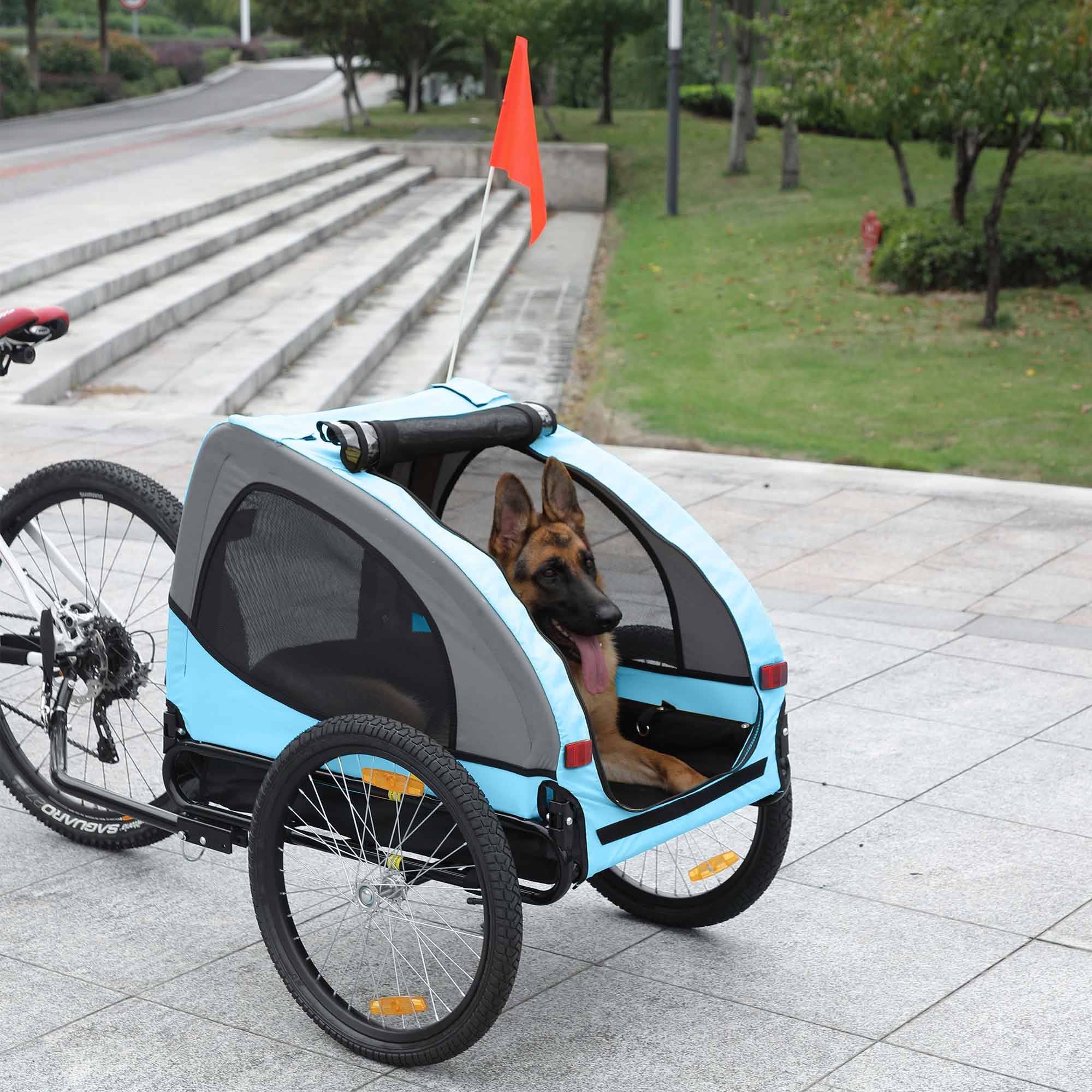 zoomundo Dog Bike Trailer Pet Bicycle Carrier Buddy in Turquoise