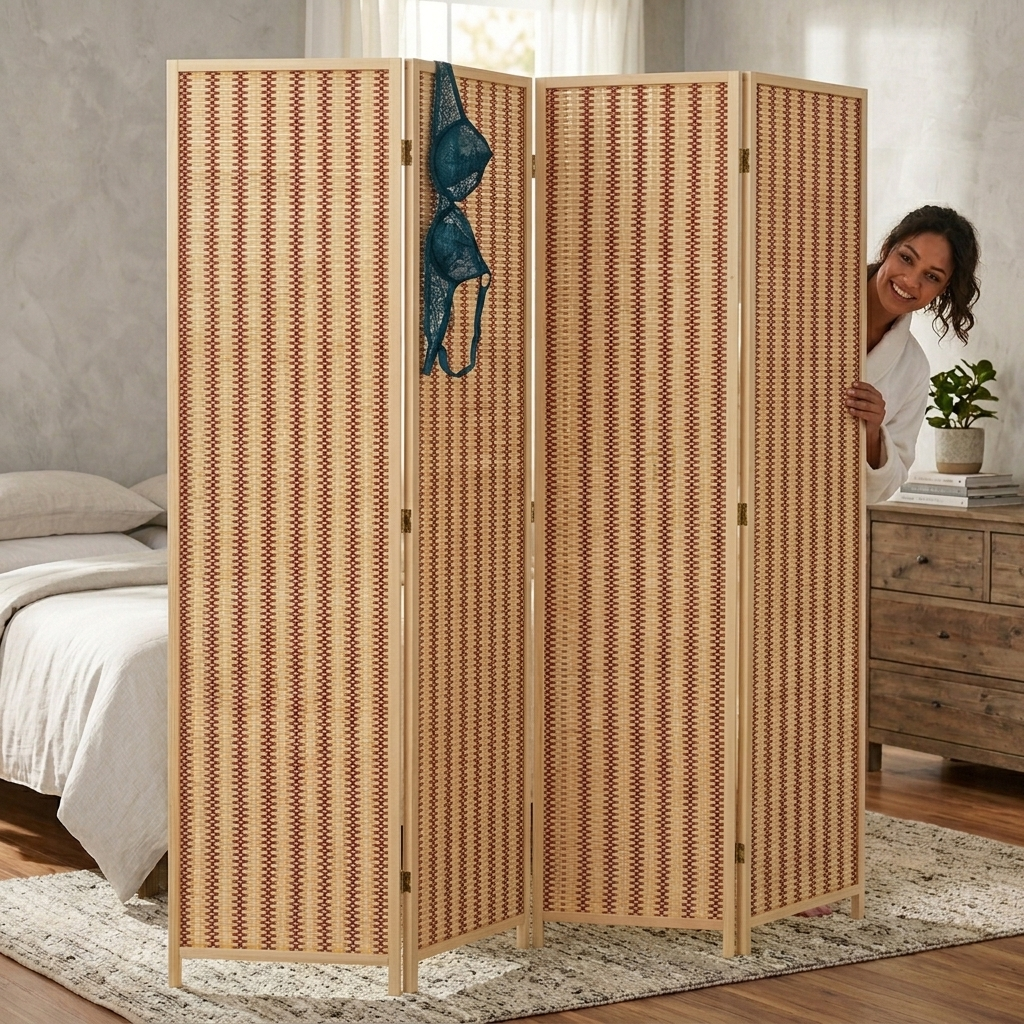 Makika Trennwand / Raumteiler aus Holz / Bambus Faltbar - Natur Braun | MA  Trading | Buy it Smart