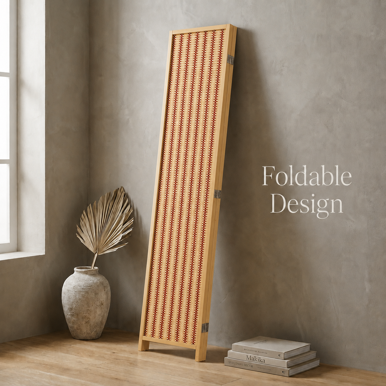 Makika Trennwand / Raumteiler aus Holz / Bambus Faltbar - Natur Braun | MA  Trading | Buy it Smart