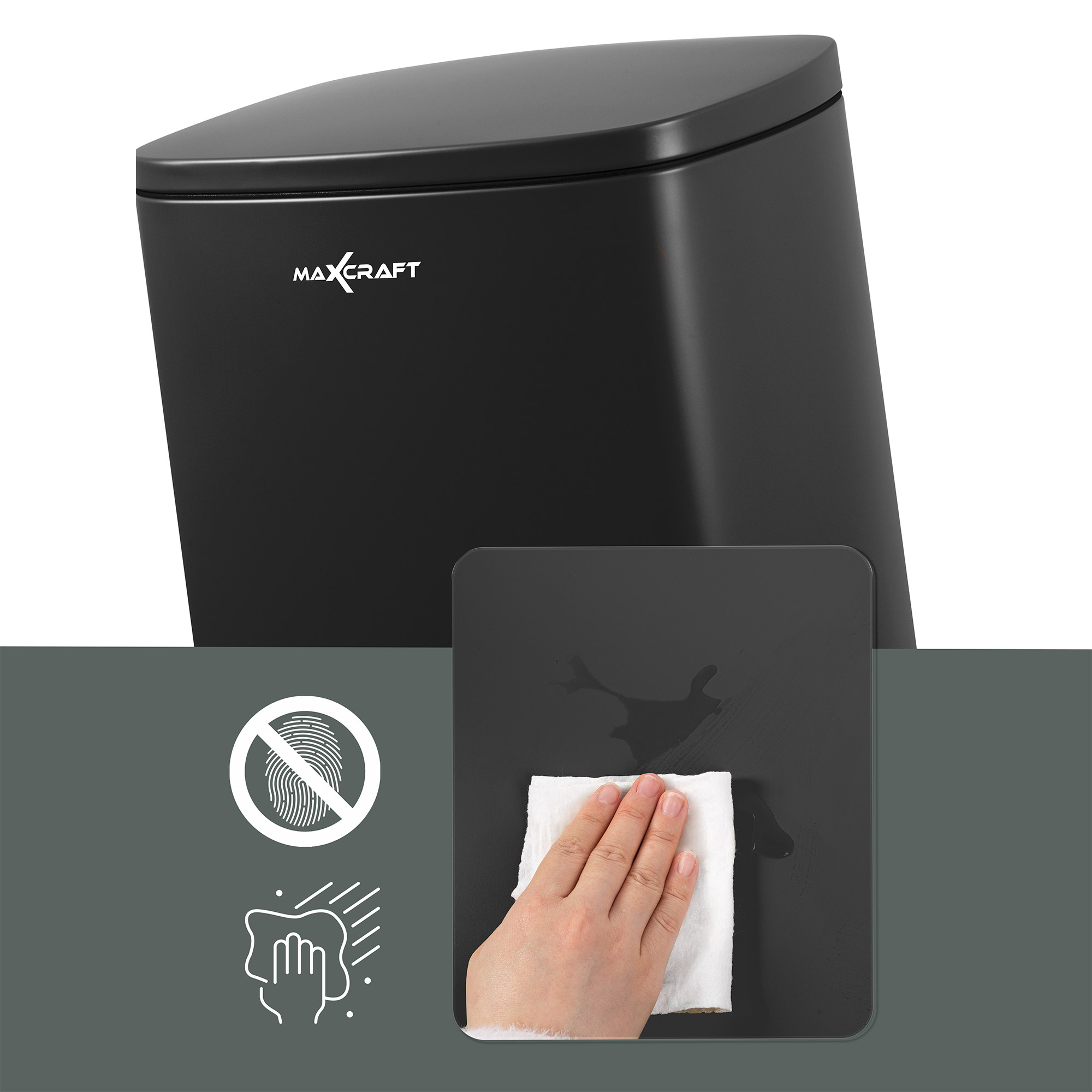 Bidone Portarifiuti Da 50 Litri - Nero, Pratico E Sovrapponibile | Per Casa E Ufficio - Foto 7