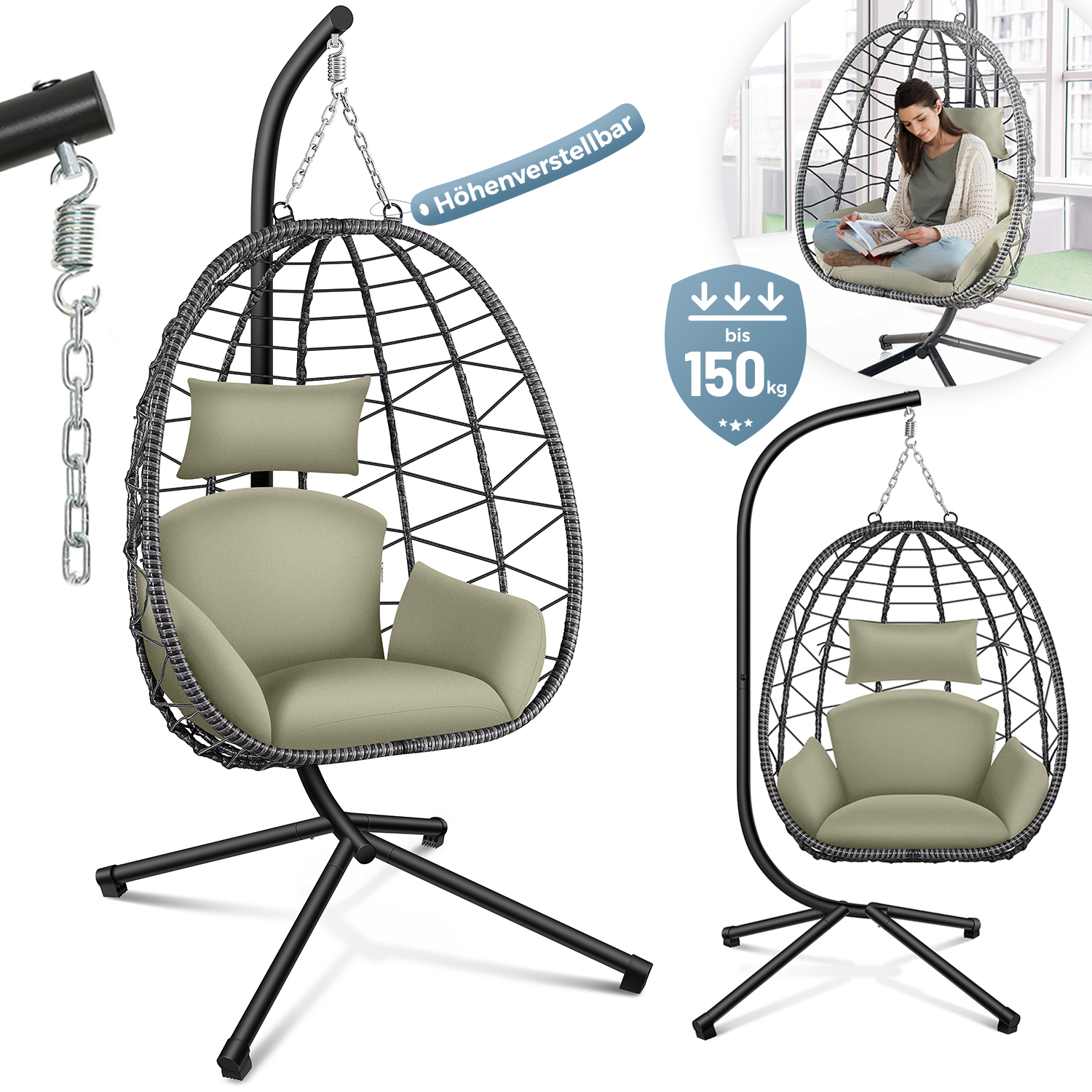 foldable hanging egg chair