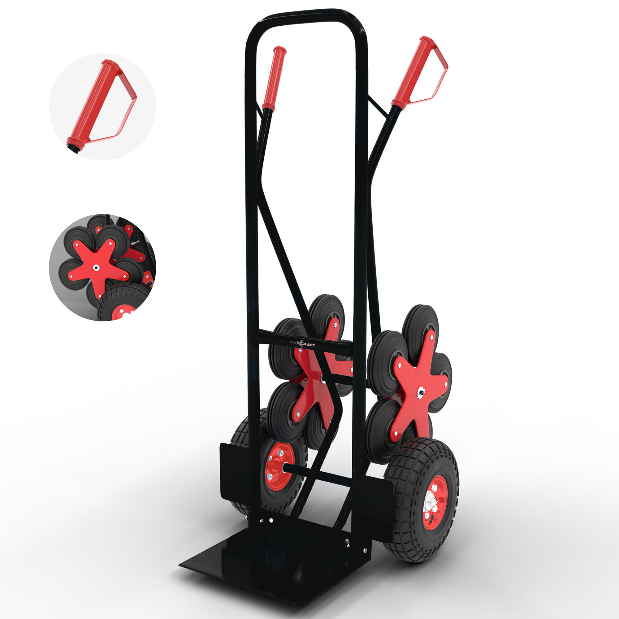 MaxWorks 50933 - Bote de basura redondo de alta visibilidad con 5 ru